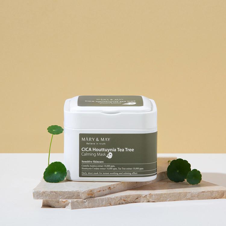 [Mary&May] Cica Houttuynia cordata Tea Tree Calming Mask Pack - 30 sheets