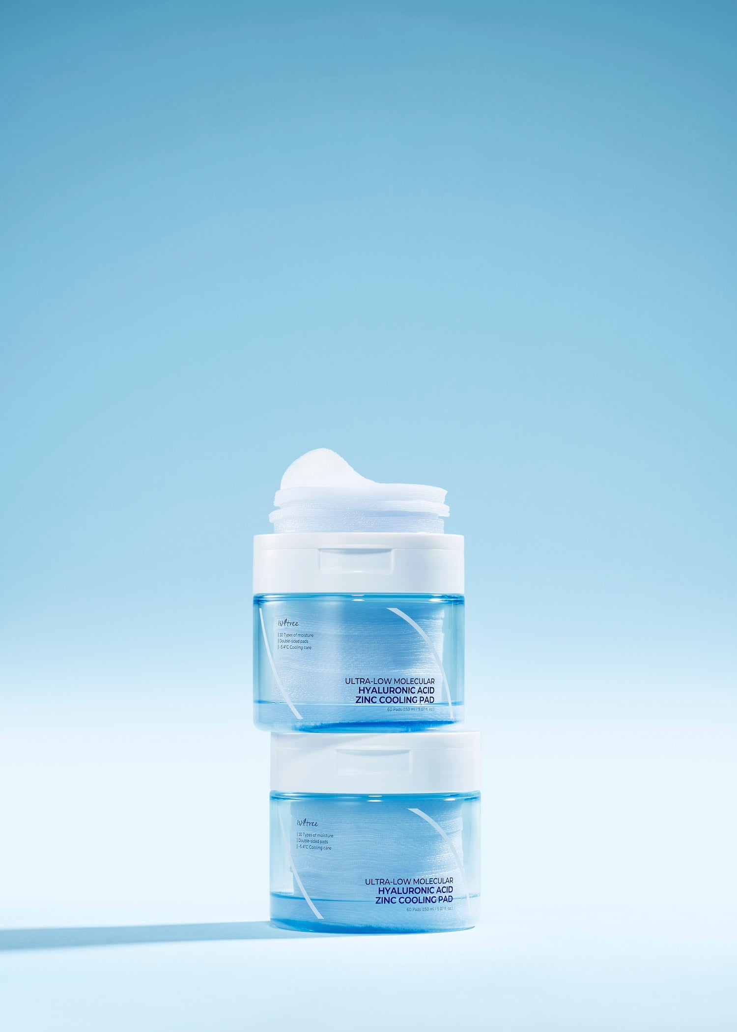 [Isntree] Ultra-Low Molecular Hyaluronic Acid Zinc Cooling Pad 150ml 60ea